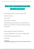RNSG 1538 &ndash; Reproduction Exam 2026 Questions and Answers