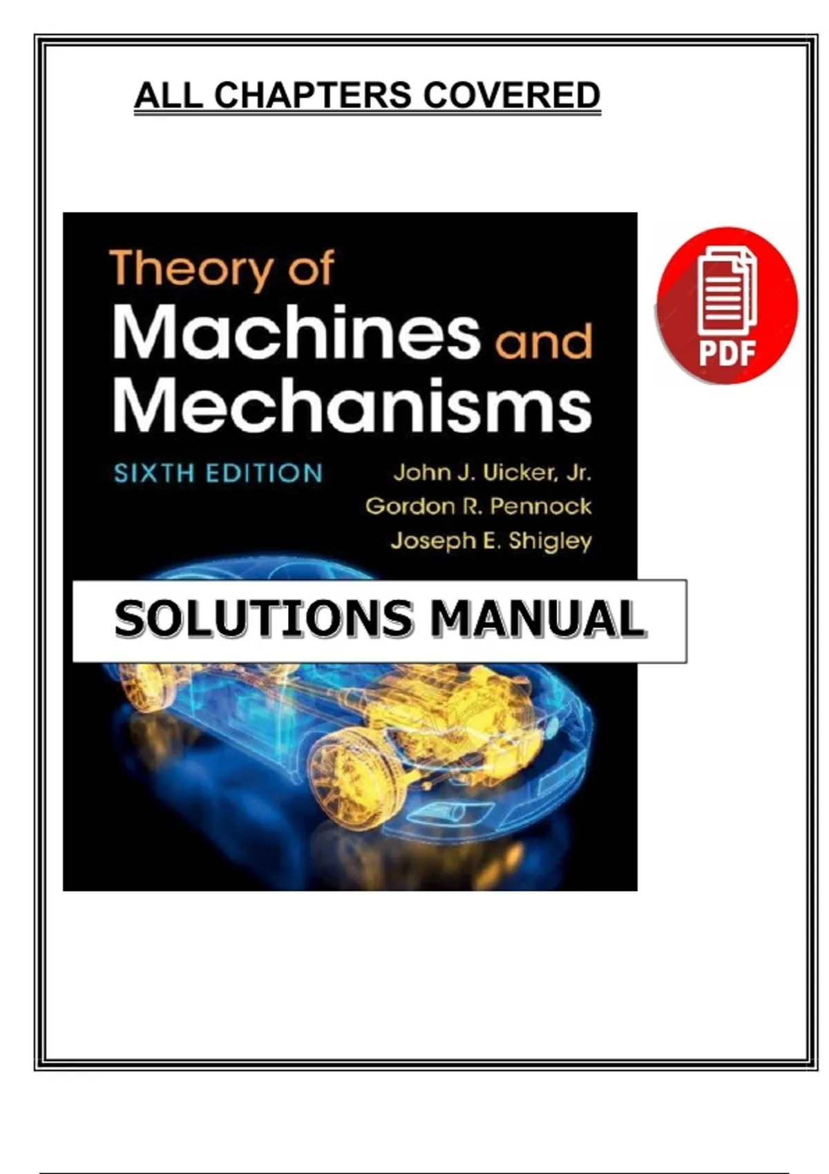 Theory of Machines and Mechanisms (6th Edition, 2021) – Solutions ...