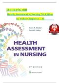 TEST BANK FOR Health Assessment in Nursing 7th Edition by Weber Chapters 1 - 34