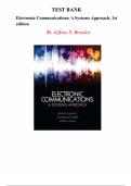 Electronic Communications&colon; A Systems Approach &lpar;1st Edition&rpar; &ndash; Jeffrey S&period; Beasley & Jonathan D&period; Hymer &ndash; Complete Test Bank with Answer Key &lpar;Chapters 1&ndash;16&rpar;