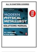 Modern Physical Metallurgy &lpar;8th Edition&comma; 2014&rpar; &ndash; Solutions Manual &ndash; by Smallman