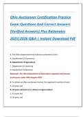 Ohio Auctioneer Certification Practice  Exam Questions And Correct Answers  &lpar;Verified Answers&rpar; Plus Rationales  2025&vert;2026 Q&A &vert; Instant Download Pdf 