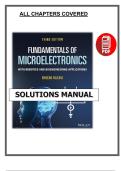 Fundamentals of Microelectronics &lpar;3rd Edition&comma; 2022&rpar; &ndash; Solutions Manual &ndash; by Razavi