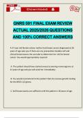 GNRS 591 FINAL EXAM REVIEW ACTUAL 2025&sol;2026 QUESTIONS AND 100&percnt; CORRECT ANSWERS