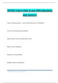 MN553 Unit 6 Quiz Exam 2026 Questions and Answers
