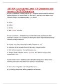 ATI RN Assessment Level 1 B Practice Questions & Answers 2025&sol;2026