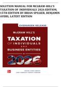 SOLUTION MANUAL FOR MCGRAW-HILL'S TAXATION OF INDIVIDUALS 2026 EDITION&comma; 15TH EDITION BY BRIAN SPILKER&comma; BENJAMIN AYERS&comma; LATEST EDITION