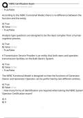 NERC Certification Exam Exam Questions and Answers 100&percnt; Pass &vert;Verified and Updated &vert;Graded A&plus;