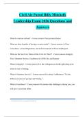 Civil Air Patrol Billy Mitchell&colon; Leadership Exam 2026 Questions and Answers