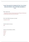 NURS 5338 URGENT EMERGENCIES  EXAM 2025-2026 QUESTIONS AND ANSWERS GRADED A&plus; UTA 