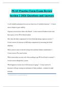 PEAT Practice Form Exam Review Section 2 2026 Questions and Answers