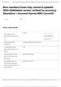 Bmw members Exam fully solved & updated 2025-2026&lpar;latest version verified for accuracy&rpar; &lpar;Questions &plus; Answers&rpar; Solved 100&percnt; Correct&excl;&excl;