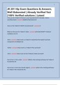 JR 201 Hip Exam Questions & Answers&comma; Well Elaborated &vert; Already Verified Test &vert;100&percnt; Verified solutions &vert; Latest&excl;
