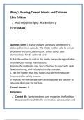 Wong&rsquo;s Nursing Care of Infants and Children 12th Edition Test Bank &vert; Full NCLEX HESI Question Set with Answers & Verified Rationales