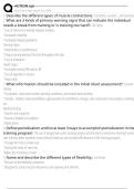 ACTION cpt Exam Questions and Answers 100&percnt; Pass &vert;Verified and Updated &vert;Graded A&plus;