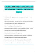 City and Guilds 2365 Unit 201 Health and Safety Revision Exam 2026 Questions and Answers