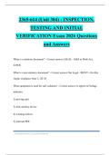 2365-614 &lpar;Unit 304&rpar; - INSPECTION&comma; TESTING AND INITIAL VERIFICATION Exam 2026 Questions and Answers