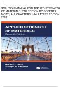 SOLUTION MANUAL FOR APPLIED STRENGTH OF MATERIALS&comma; 7TH EDITION BY ROBERT L&period; MOTT &vert; ALL CHAPTERS 1-14&vert; LATEST EDITION 2026