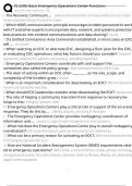 IS-2200&colon; Basic Emergency Operations Center Functions Exam Questions and Answers 100&percnt; Pass &vert;Verified and Updated &vert;Graded A&plus;