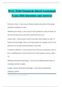 WGU D184 Standards-Based Assessment Exam 2026 Questions and Answers
