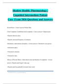 Shadow Health&colon; Pharmacology &vert; Unguided Intermediate Patient Case Exam 2026 Questions and Answers