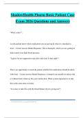 ShadowHealth Pharm Basic Patient Case Exam 2026 Questions and Answers