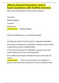 Alberta General Insurance Level 2 Exam Questions with Verified Answers&period;docx