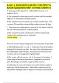 Level 2 General Insurance Test Alberta Exam Questions with Verified Answers&period;docx