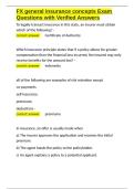 FX general insurance concepts Exam Questions with Verified Answers&period;docx