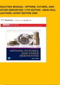 SOLUTION MANUAL- OPTIONS&comma; FUTURES&comma; AND OTHER DERIVATIVES 11TH EDITION -JOHN HULL &lpar;AUTHOR&rpar; LATEST EDITION 2026
