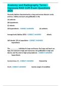 Anatomy and Radiography Terms - Ingrassia RAD 1125 Exam Questions 2025&period;docx