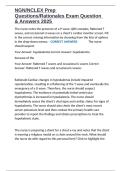 NGN NCLEX Prep Questions Rationales Exam Question & Answers 2025&period;docx