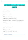 SAR TECH II Exam 2026 Questions and Answers