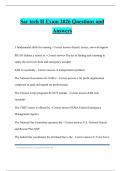 Sar tech II Exam 2026 Questions and Answers