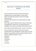State exam 1 to 20 Questions with Verified Answers