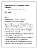 Wong&rsquo;s Nursing Care of Infants & Children 12th Ed Test Bank &mdash; M&period;J&period; Hockenberry &vert; NCLEX HESI Test Bank for Nursing Students&comma; 20 Qs&sol;Chapter