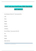 SAR Tech Survival Exam 2026 Questions and Answers