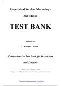Test Bank &mdash; Essentials of Services Marketing&comma; 3rd Edition &mdash; Jochen Wirtz & Christopher H&period; Lovelock
