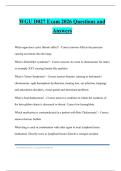WGU D027 Exam 2026 Questions and Answers