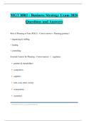 MGT 8803 - Business Strategy Exam 2026 Questions and Answers