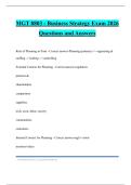 MGT 8803 - Business Strategy Exam 2026 Questions and Answers