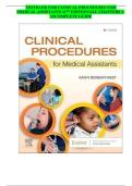 TEST BANK for Clinical Procedures for Medical Assistants &lpar;11th Edition&rpar; by Kathy Bonewit-West &vert; Latest Update 2025&sol;2026 &vert; Verified Resource