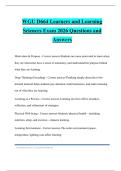 WGU D664 Learners and Learning Sciences Exam 2026 Questions and Answers