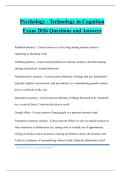 Psychology - Technology in Cognition Exam 2026 Questions and Answers