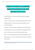 Cognitive Psychology in Technology- Assisted Presentations Exam 2026 Questions and Answers