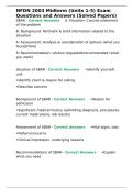 NFDN 2003 Midterm &lpar;Units 1-5&rpar; Exam Questions and Answers &lpar;Solved Papers&rpar;&period;