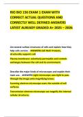 RIO BIO 156 EXAM 1 EXAM WITH CORRECT ACTUAL QUESTIONS AND CORRECTLY WELL DEFINED ANSWERS LATEST ALREADY GRADED A&plus; 2025 &ndash; 2026