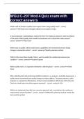 WGU C-207 Mod 4 Quiz exam with correct answers