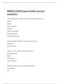 NRSG 2220 Exam 2 with correct answers 