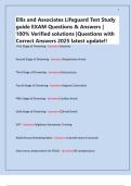 Ellis and Associates Lifeguard Test Study guide EXAM Questions & Answers &vert; 100&percnt; Verified solutions &vert;Questions with Correct Answers 2025 latest update&excl;&excl;